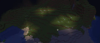 top view of Glowing Mushrooms