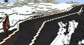 A track built on an icy river with Darker Ice enabled