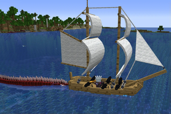 Sea Serpents VS Ship