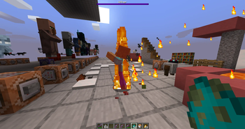 On fire particles!