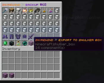 export all items to shulker box