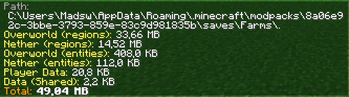 In game World Size display