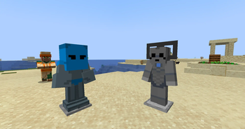 Sontaran armor (on the left) and Cyberman armor (on the right)