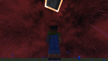 Custom Sky With Red Rain and Custom Moon