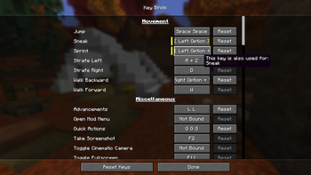 Key Binds Screen 26.3