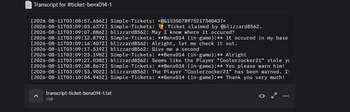 Ticket-log 