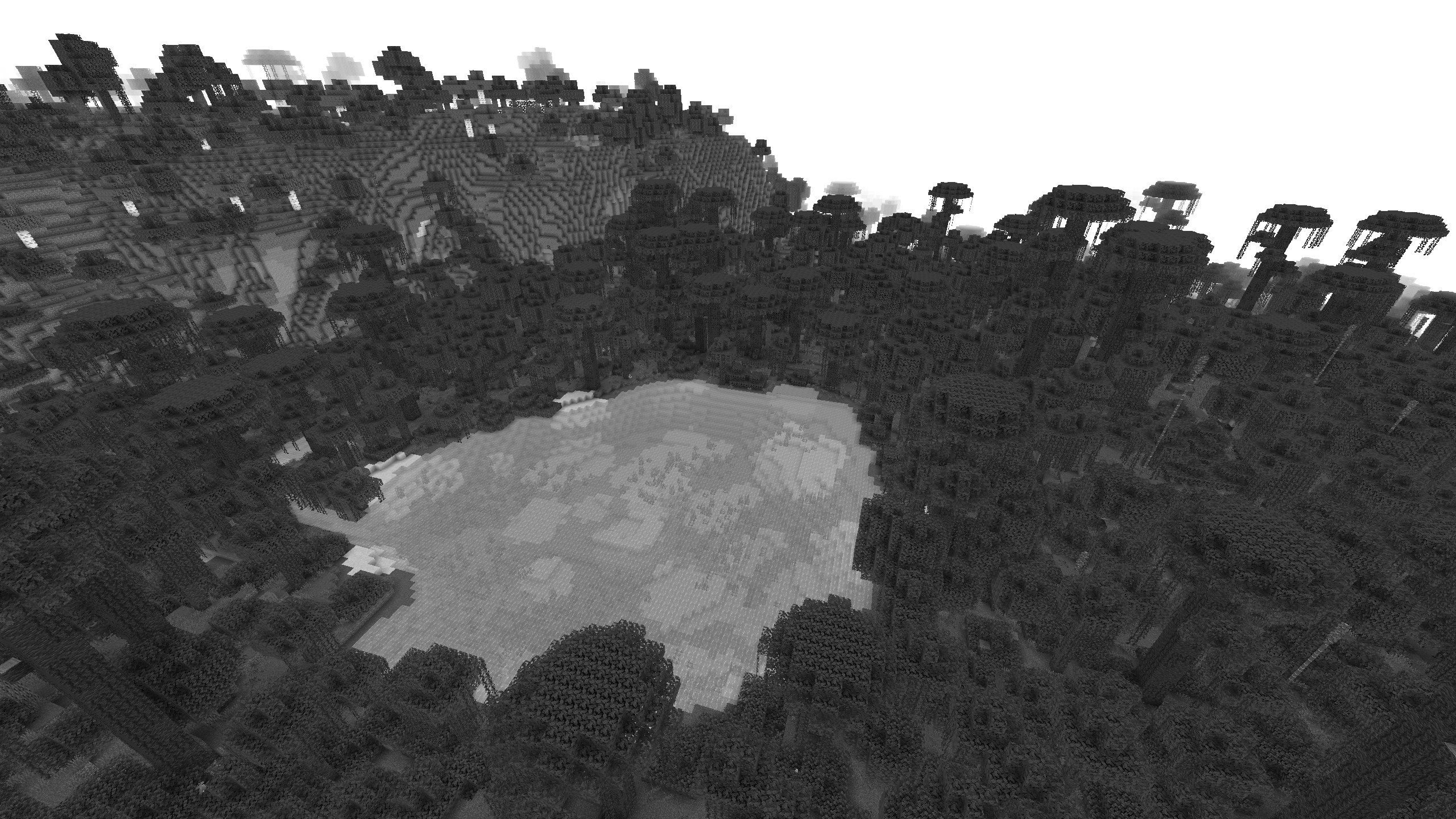 Desaturated Jungle surrounding a pond!