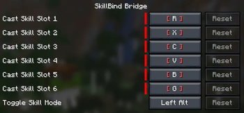 Configurable skill keybinds