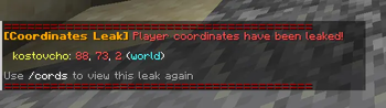 COORDIANTES LEAKS