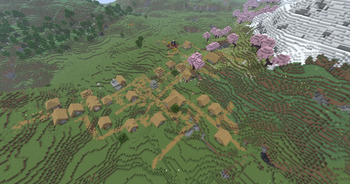 Village in Sakura in Peaks