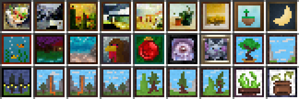 Supported 1x1 Paintings