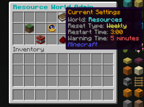 Current Settings Info