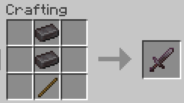 Netherite sword recipe