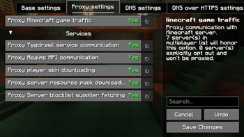 Config screen