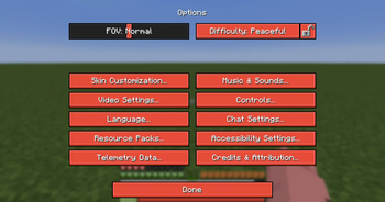 Options Menu