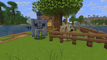 View next to a village