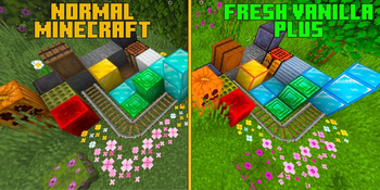 Normal Minecraft vs Fresh Vanilla Plus