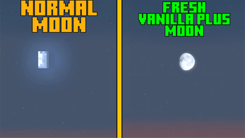 Normal Minecraft moon vs Fresh Vanilla Plus 🌙