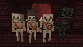 Nether Skeletons and Wither Skeleton