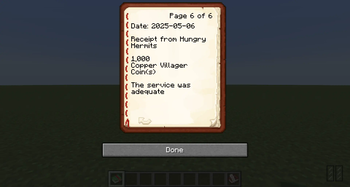 Ledger with Custom Text from Receipt