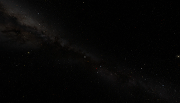 The Milky Way band is a long river spanning the entire sky