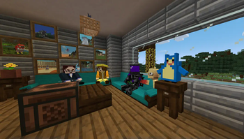 Discussing politics at Oxel's house