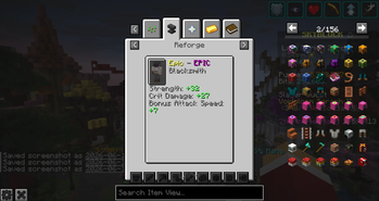 Reforge Recipe preview