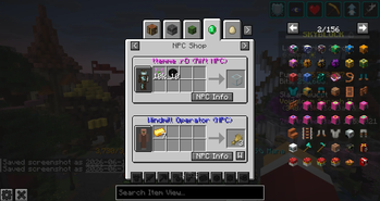 NPC Shop Recipe preview