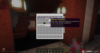 Showcase of the experimental feature of restoring Inventories