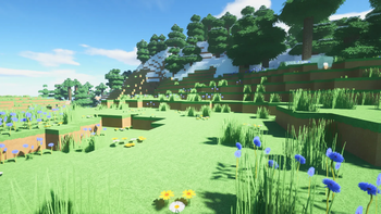 Plains and taiga biomes