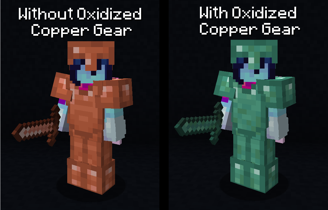 comparison with and without the pack