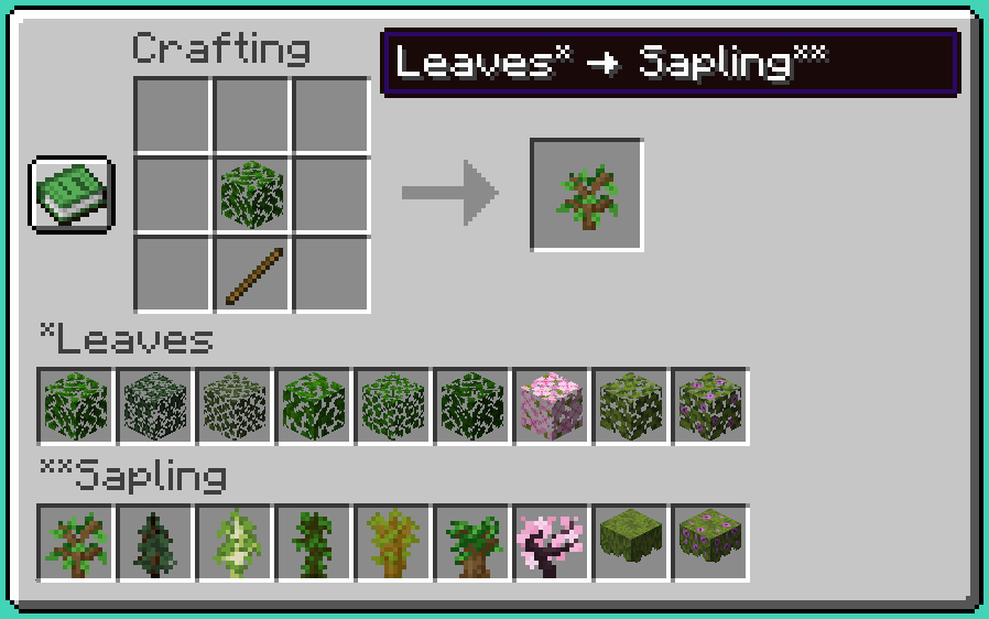 Craft Saplings from Leaves and Sticks