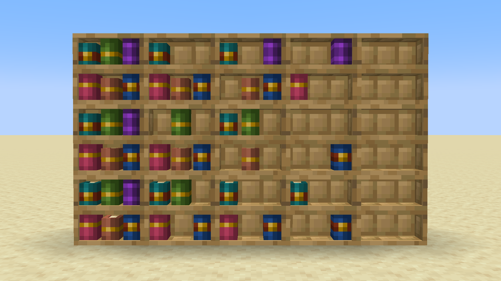 XXVI's Colored Chiseled Bookshelves Minecraft Texture Pack