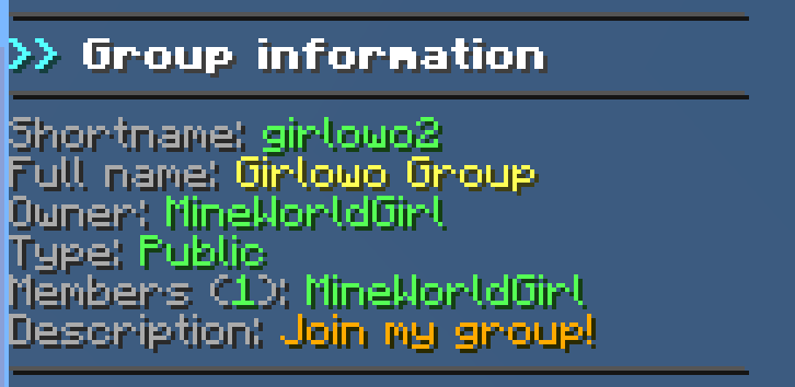 Group information