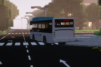 Turning bus with turnlights