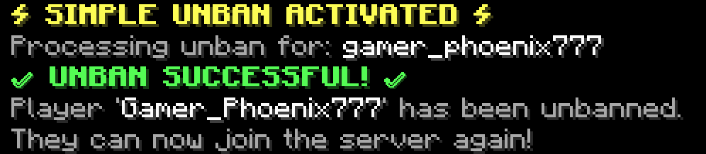Unban Command
