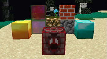Decorative blocks and mimic table