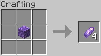 Uncraftable amethyst block