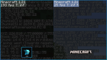 AllayFPS vs Vanilla Minecraft: in-game performance