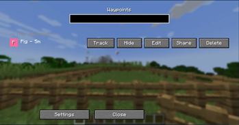 Waypoints List Overview