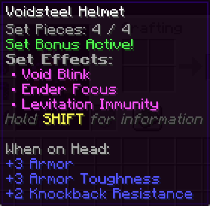 Voidsteel Effects