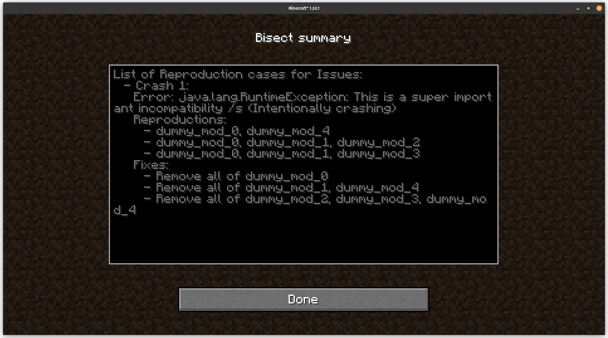 Bisect Summary (Old)