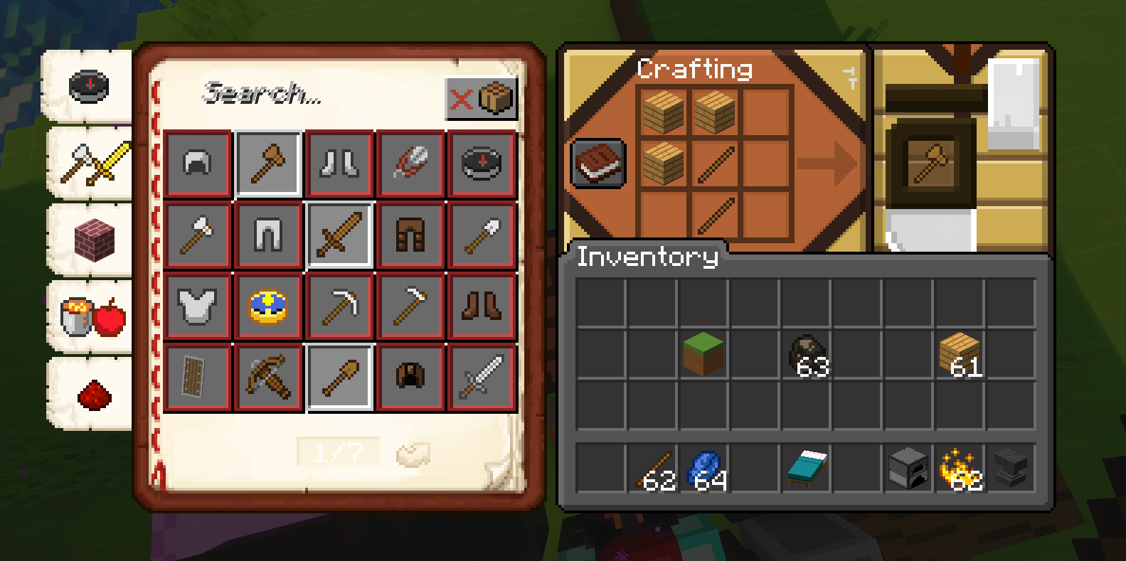 DIEGETIC GUI - immersive crafting menus - Gallery