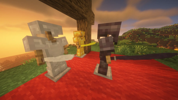 Netherite, golden, iron