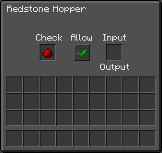 Redstone Hopper GUI Dark