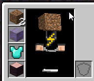 You can put any item and blocks on your armor.