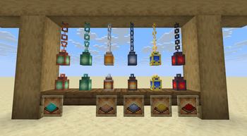 Metallics lanterns & metal salts.