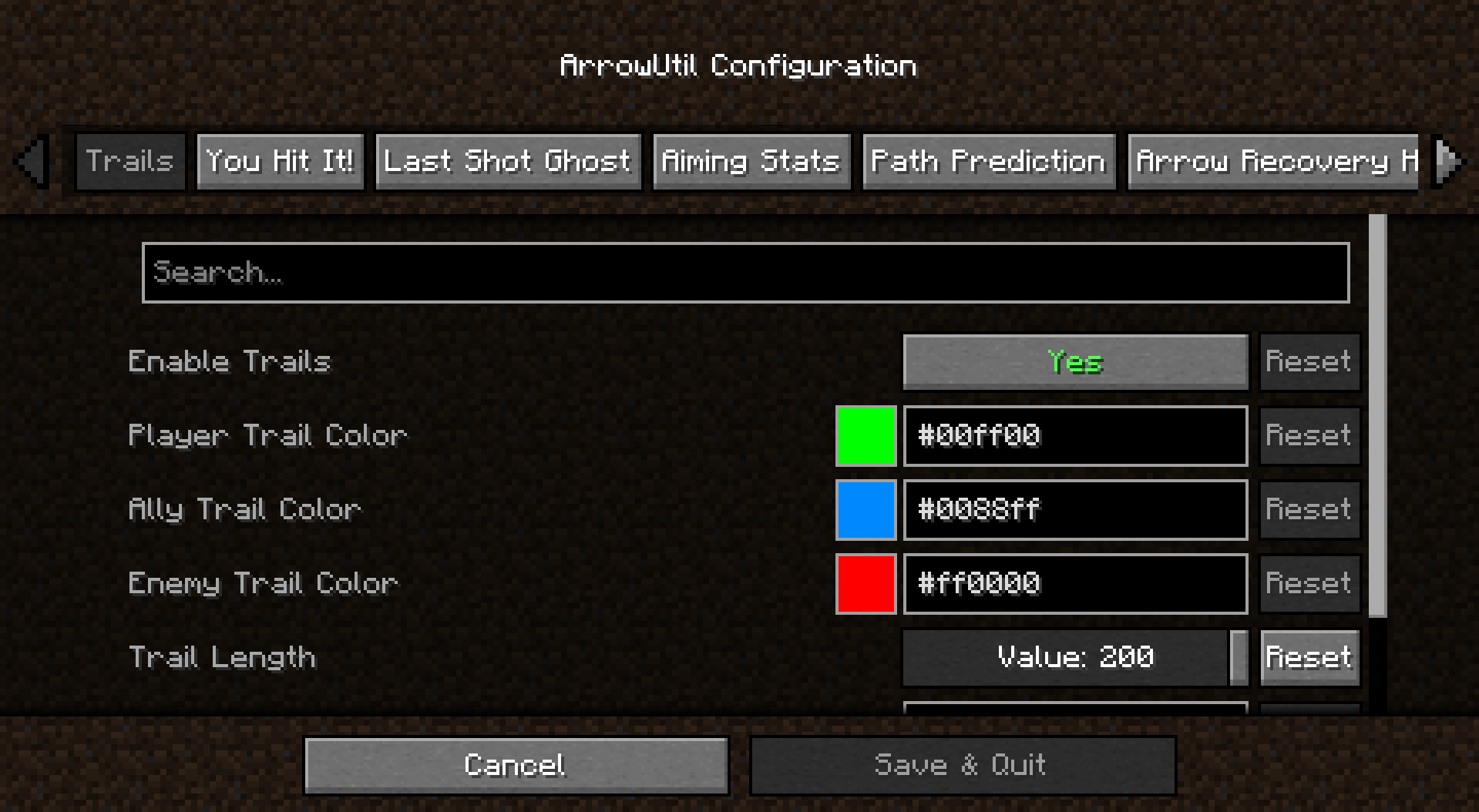 Config Screen