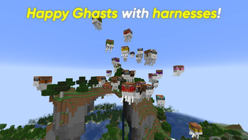 Happy Ghasts with Harnesses!