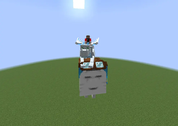 ice dragon on top of ghast(funny)